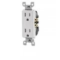 American Imaginations 8.63 in. x 12.13 in. x 1.88 in. Electrical Receptacle  in White AI-35018